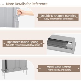 EPICOZY 240" x 71" Retractable Side Awning, Patio Double Folding Privacy Awning Privacy Divider Screen, Water & UV Resistant Sun Shade Privacy Fence & Wind Screen for Backyard, Garden, Terrace, Office