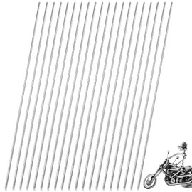Pack of 20 Stainless Steel Rods, 3 x 300 mm, 304 Stainless Steel Metal Rod, Steel Rod, Stainless Steel Rod, Round Steel for DIY Crafts, Model Airplane, Model Ship, Model Car