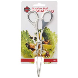 Norpro, Silver Stainless Steel Serving Tongs, 7.5 INCH