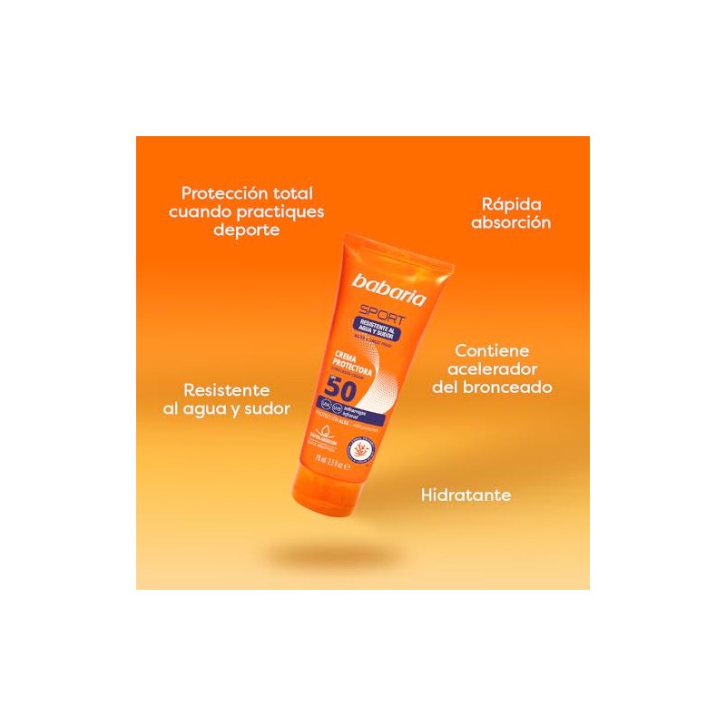 Babaria - Bloqueador Solar Facial Sport FPS 50 | Protector