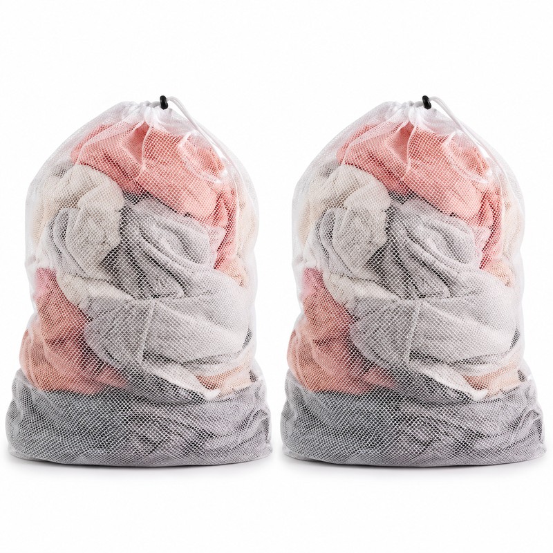2 Pack Large Mesh Laundry Bags – 23.62 × 35.43