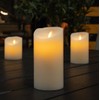 Restaurantware Fire Tek White Plastic Flameless Pillar Candle - Real