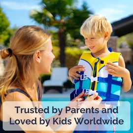 Limmys Premium Kids Swim Vest – Toddler Swim Jacket and Buoyancy Swimming Aid – Modern Design Swimming Vest for Boys and Girls – Innovative Safety-First Features