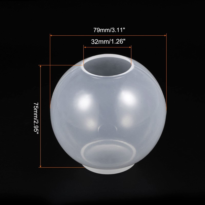 HARFINGTON Molde de resina de silicona de 3.1 pulgadas, transparente,
