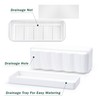 D'vine Dev 12 Inch Window Box Planter, Rectangle Plastic Herb