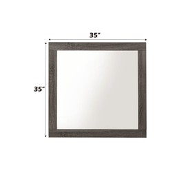 SVRCK Rustic Gray Oak Finish Mirror for Elegant Home Décor, Size for, Modern and Design