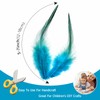 THARAHT 200pcs Aqua Blue Rooster Saddle Feathers Loose Bulk 5-7
