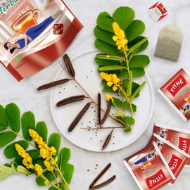 FITNE Original Herbal Tea Senna Infusion Healthy Wellness Beverage Natural Gentle Detox Cleanse No Calories Caffeine Free, 80 Tea Bags