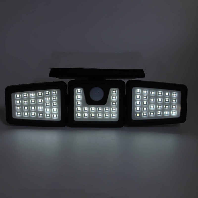 Outdoor Motion Sensor Light Solar Powered 3 Adjustable Heads IP65