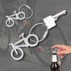 Bottle opener with keyring, bicycle – DRAHTESEL – aluminium –