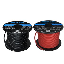BNTECHGO 12 Gauge Silicone Wire Spool red and Black Each 100ft Flexible 12 AWG Stranded Tinned Copper Wire