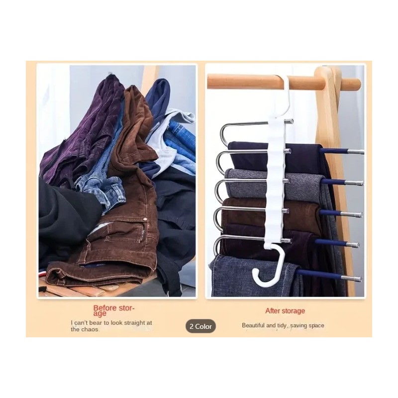 Magic Pants Hangers Space Saving 5 Layers Pants Hangers Space