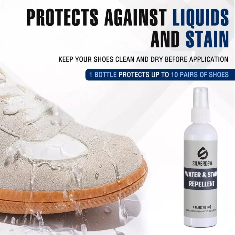 SILVERDEW 7PCS Shoe Cleaning Kit, 2 Bottles Shoe Cleaner, Deodorizer,