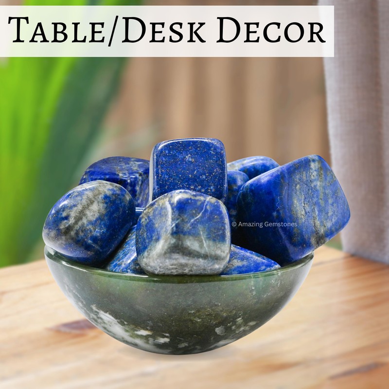 Amazing Gemstone Lapis Lazuli Crystal Tumbled Stones Polished Rocks -