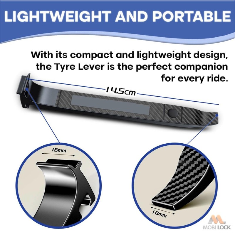 Mobi Lock Bicycle Tyre Lever - Tire Changing Tool for