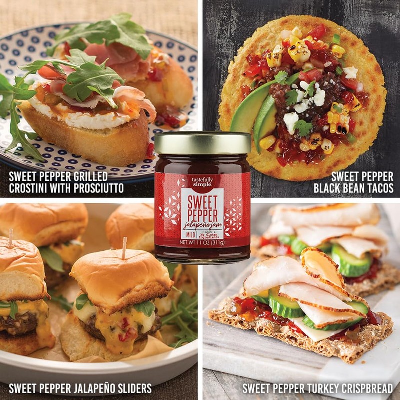 Tastefully Simple Sweet Pepper Jalapeno Jam, 11 Ounce