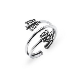 Silverline Jewelry 925 Sterling Silver Toe Ring, Butterfly Wrap Adjustable Band Ring