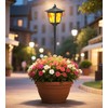 40 Inch Solar Flame Flickering Lights Outdoor, Waterproof LED Post
