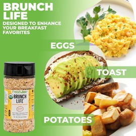 FreshJax Organic Everything Bagel Seasoning - Brunch Life (5.0 oz Bottle) Non GMO, Gluten Free, Keto, Paleo, No Preservatives Everything Bagel Seasoning Mix | Handcrafted in Jacksonville
