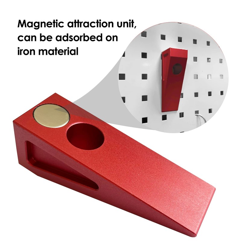 BZBMGMO Aluminum Firefighter Wedge With Magnetic Unit Red