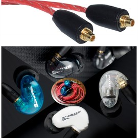 SE535 Replacement Earbuds Exchange Cord with Microphone Compatible with SHURE SE215 SE846 SE425 SE535LTD-J SE315 YINYOO PRO H5 HQ5 Better Earphones(Red)