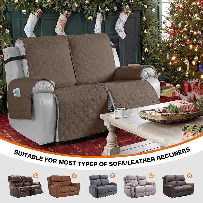 VANSOFY Waterproof Recliner Couch Covers, Sofa Covers 1-Piece Washable Reclining