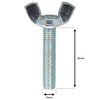 M10 (10mm x 50mm) Butterfly Wing Screws Thumb Screws Wing