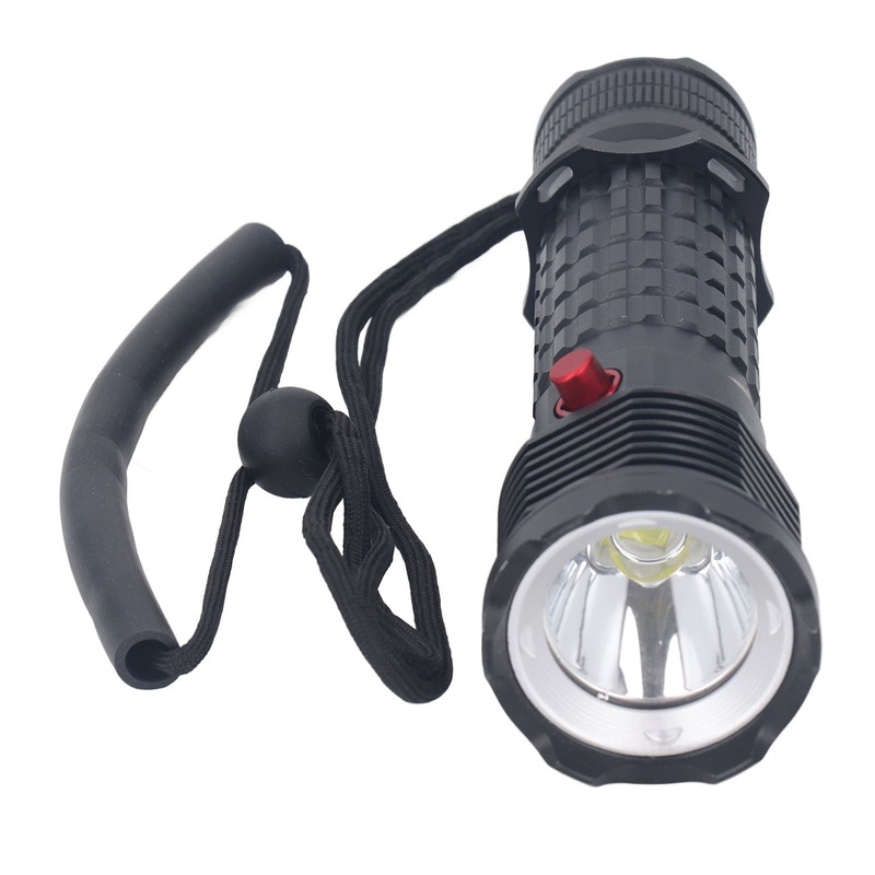 Diving Flashlight LED White Light Underwater Dive Torch IPX8 Waterproof