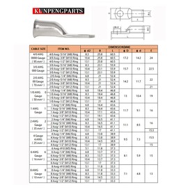 Heavy Duty 3/0x5/16 Tinned Copper Wire Lugs,12Pcs 3/0 AWG 5/16'' Stud Tubular Ring Terminals with 12Pcs Heat Shrink Tubing 4Pcs for Vehicle Boat Marine Audio