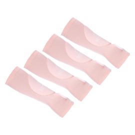 PATIKIL Volleyball Arm Sleeves, 4 Pcs Passing Forearm Sleeves with Protection Pads Thumbhole Arm Guards for Youth Men Women, Pink