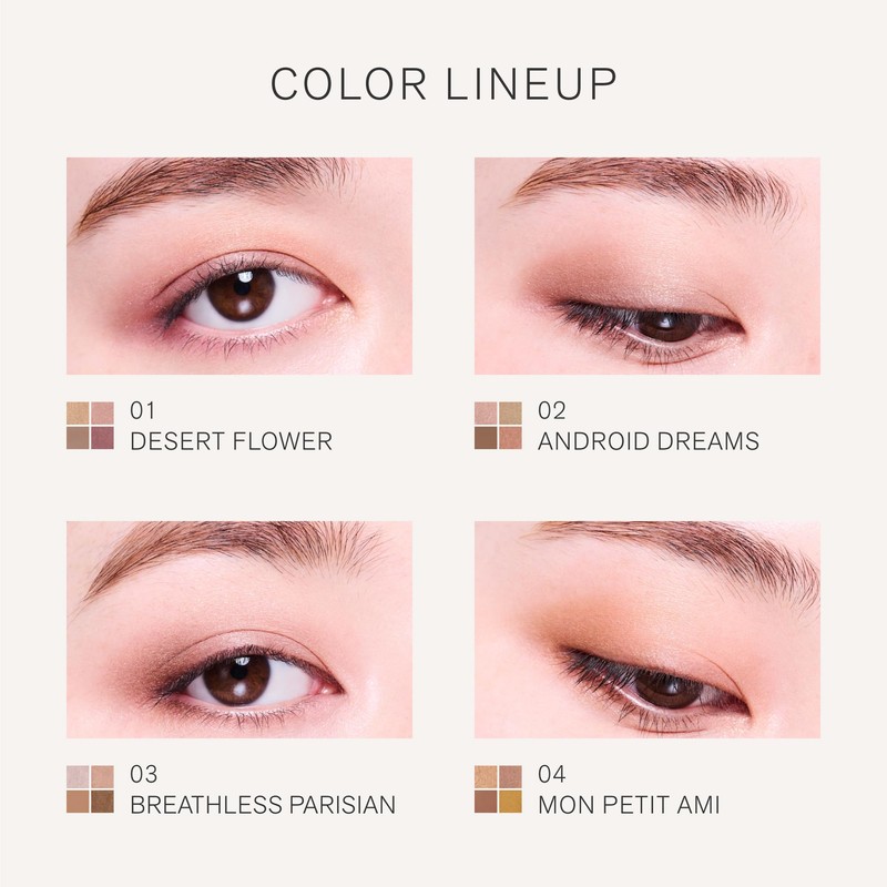 Three Eye Color Star Gauge Eye Shadow Wood Quad, 0.2
