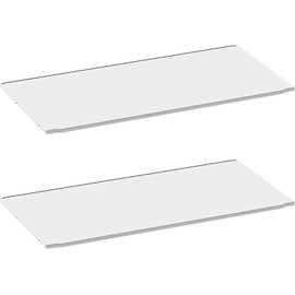 Devoko Shelf of Resin Outdoor Storage Cabinet, 26 Cu Ft Outdoor Storage Shed Waterproof Patio Tools Storage Box (2 Pieces) (White)