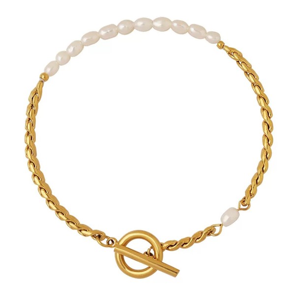 Dhdfisd Pearl Bracelet Beachy Jewelry Exquisite Irregular Baroque Pearl Chain