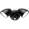Knightsbridge 110-230V IP65 Twin Head Black 20W Security Floodlight with
