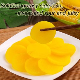 Pickled Radish Asian Pickled Vegetables - Spicy, Sour, Sweet & Salty Taste Notes, Ideal Side Dish For Sushi, Salads, Sandwiches, and Bento Boxes -2.2 Pounds