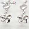 BreezyIsland Hawaiian Jewelry Hook Earrings Heart 925 Silver, Silver