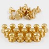 Moicstiy 15Set 6mm Round Head Button Studs Solid Brass Button