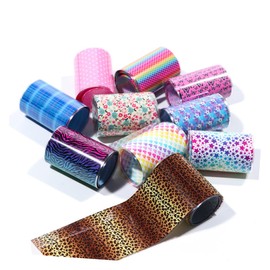 FOMIYES 10roll Leopard Small Floral Nail Art Stickers Easy Application Manicure Accessories for Women for Parties and Creative Nail Designs