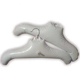 Condello Casa Inflatable Hangers 2-Pcs Set, White, Plastic, Space Saving for Clothes Drying, Travel, Indoor Outdoor Use