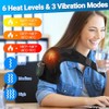 Cordless Shoulder Heating Pad with Massager, Portable Shoulder Massager Wrap
