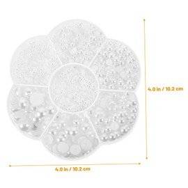 SAFIGLE Unique Half Round Nail Pearls for Nail Art DIY Craft Supplies Replaceable Nail Charms Elegant Off for Creative Nail Designs and