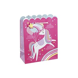 Unicorn Party Birthday Occasion Girls Kids Gift Bag With Tag (Medium)