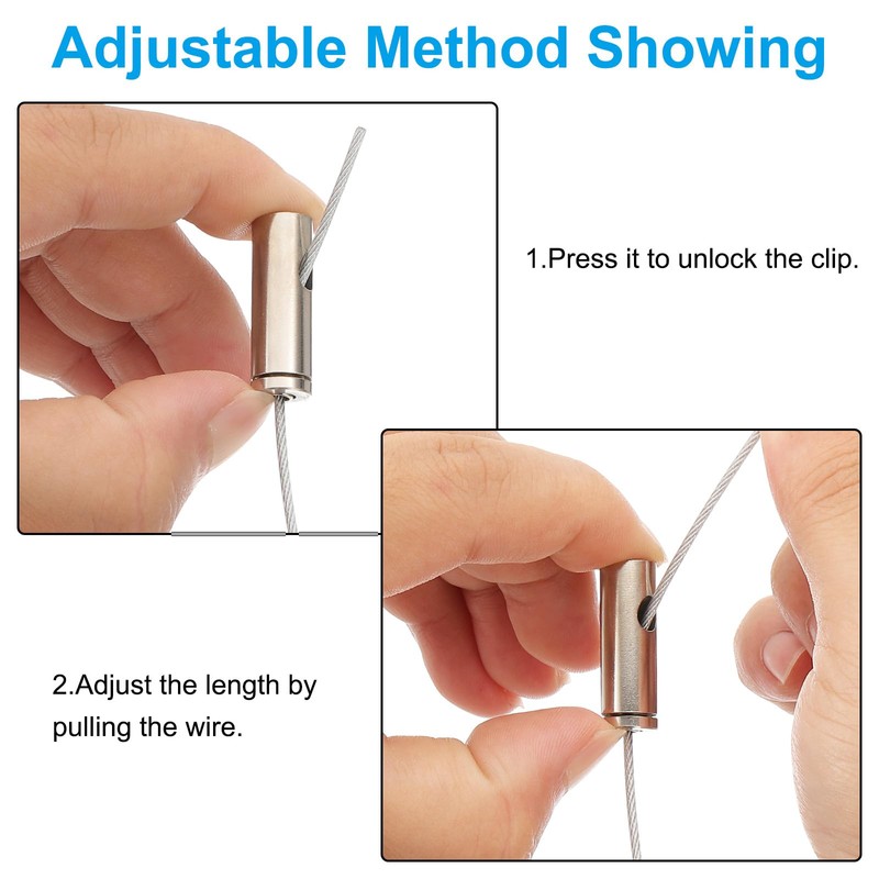 PATIKIL Ceiling Hanging Wire Cable Kit, 2m/6.6ft 4 Set Adjustable