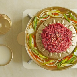 Notdam Bangjja Yugi Shin Bulgogi Plate for 2 / 놋담 방짜유기 신 불고기판 2인용