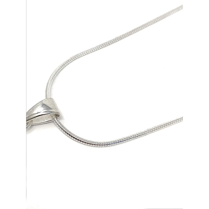 925 Sterling Silver Trinity Knot Pendant on Snake Chain, Sterling