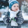 SATINIOR 2 Pairs Winter Kids Fingerless Gloves Toddler Finger Mittens