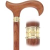 Tri-Fold Wood Cane - Walking Cane with Genuine Rosewood Shaft,