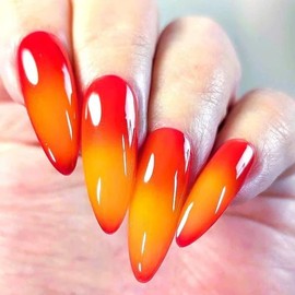 Parrot Polish Summer Time Twist Thermal Nail Polish Maroon to Orange