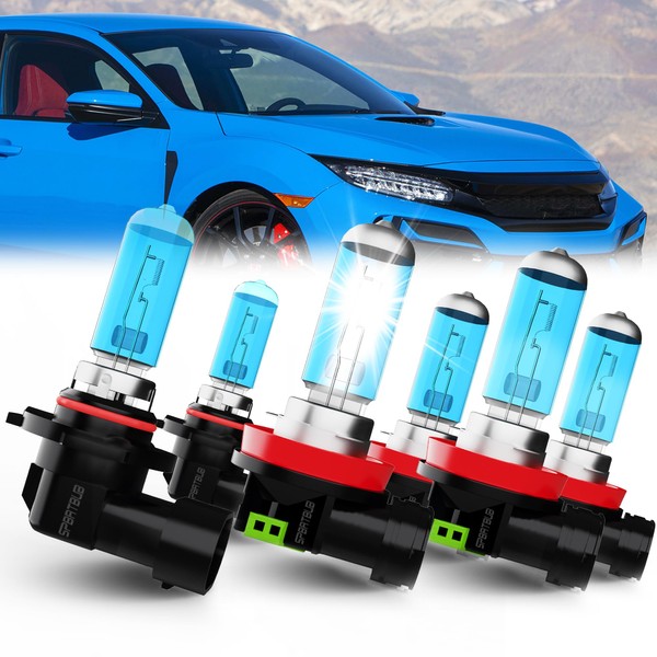 SPBRTBUB Compatible With Honda Civic 2016-2020 Halogen Headlight Bulbs Front
