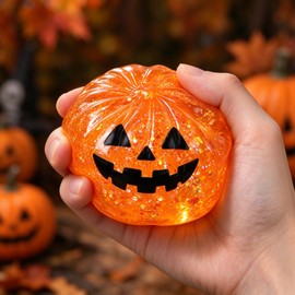 Halloween Dumpling Squishy Toy for Sensory Squeezing – Glitter Design for Relaxing Play, Fidgeting & Seasonal Fun